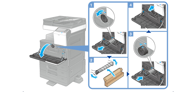 柯尼卡美能達BH287復印機碳粉更換圖解